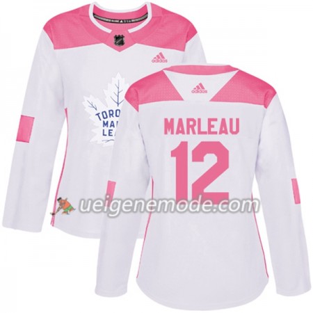 Dame Eishockey Toronto Maple Leafs Trikot Patrick Marleau 12 Adidas 2017-2018 Weiß Pink Fashion Authentic
